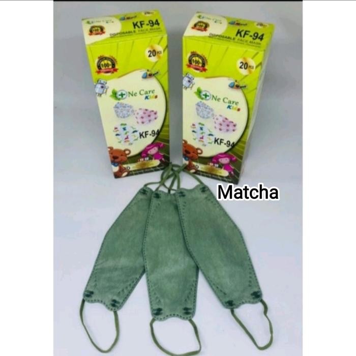 masker anak Kf94 one care 3D evo streoscopic fish isi 10pcs Kemenkes - Putih