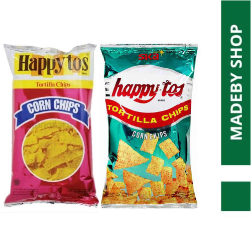 

HAPPY TOS TORILLA CHIPS MERAH/ORIGINAL PACK 160 GR SNACK makanan ringan jajanan cemilan camilan pedas asin gurih manis murah