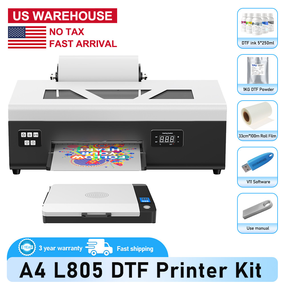 A4 DTF Printer For Epson L805 DTF Printer Direct Printing Transfer For Clothing Fabric T-shirt jean 