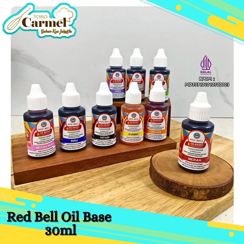 

Red Bell Oil Based Food Coloring Pewarna Makanan 30ml