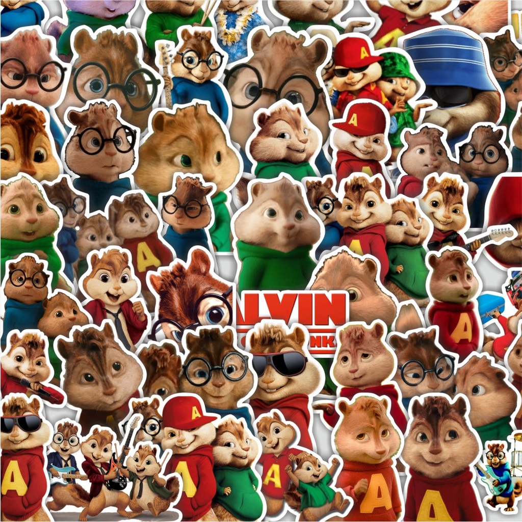 

Stiker Cutting Pack Stiker Kartun Alvin & The Chipmunk Isi 100Pcs Series Aesthetic Lucu Keren Untuk Koper Bahan Vynil
