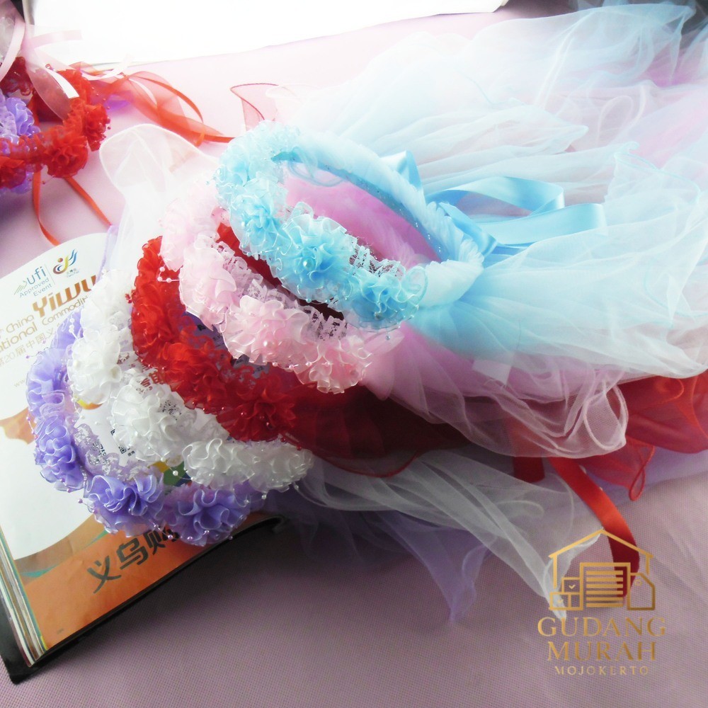 GMM Mahkota Bunga Tile Headpiece – Aksesoris Fashion Hijab & Pesta