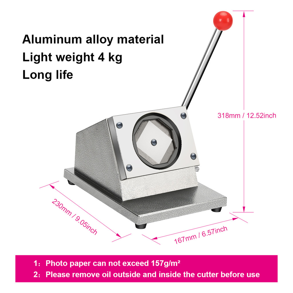 

2025 upgraded version 2x2inch / 50x50mm photo paper Cutter magnet maker machine cutter for 2x2 magnet maker machine press square