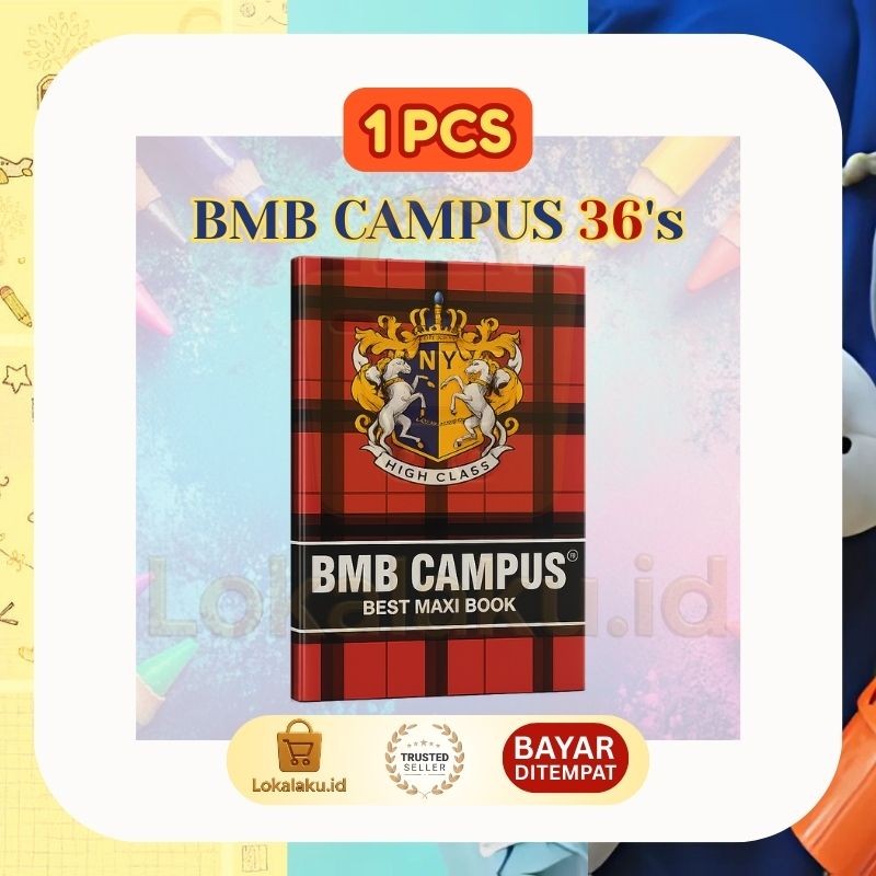 

[1PCS] Buku Tulis BMB Campus 36 Lembar [] Harga SATUAN [] Buku Boxy Kualitas Terbaik [] LLID