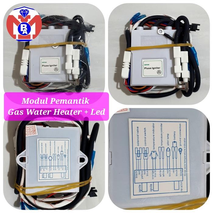 Modul Pemantik Gas water Heater Putih + Led (Universal) DC3V cocok untuk semua merk gas water heater