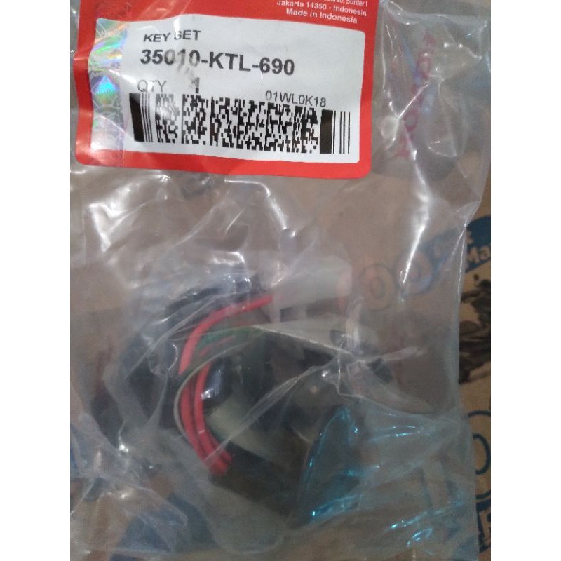 KUNCI KONTAK FIT NEW SILVER BENTUK BULAT 35010-KTL-690 (EP)