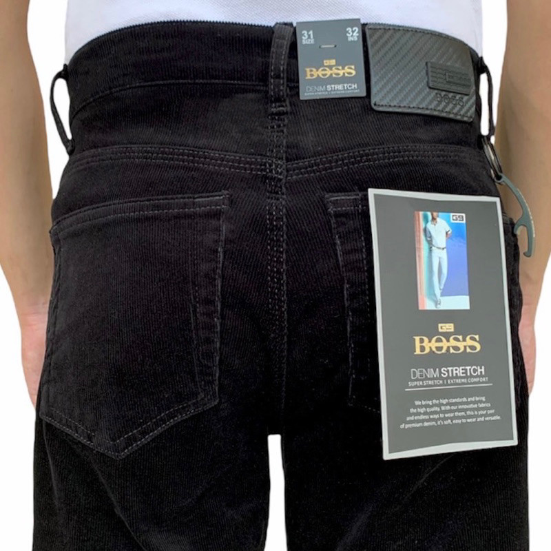 Celana Pria Corduroy Stretch Original BOSS Standar - Regular Fit Korduroi #Celanapriacorduroy #celan