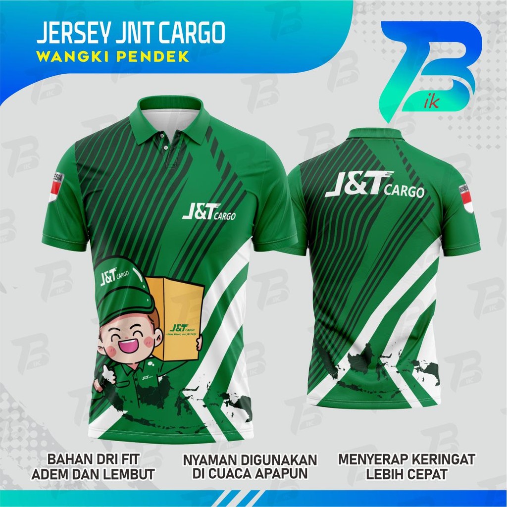 JERSEY WANGKI JNT CARGO LENGAN PENDEK/KAOS KERAH JNT CARGO FULLPRINT/WANGKI JNT CARGO DRYFIT MILANO