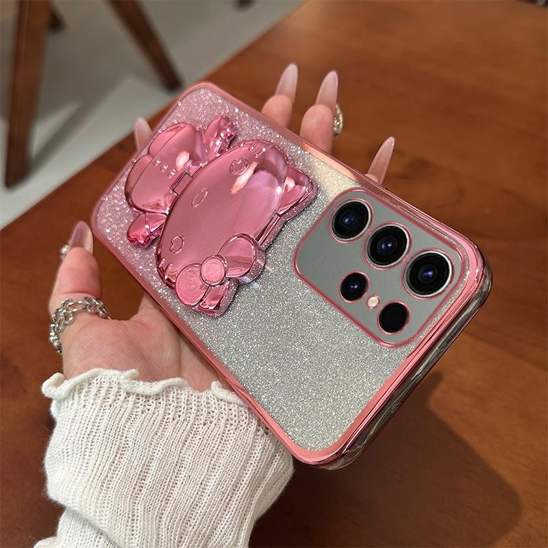 HP Soft Silikon Case Casing Untuk Samsung Galaxy S23 Ultra S23 Plus S23+ Casing berkilau Berlapis Ke