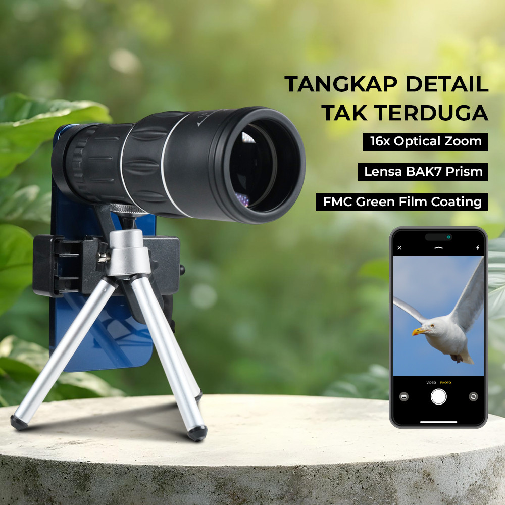 Lensa Tele Zoom 16X52 untuk Smartphone
