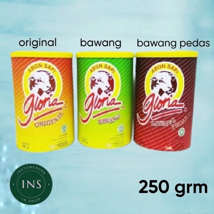 

Abon Sapi kaleng Gloria 250 g - Bawang pedas