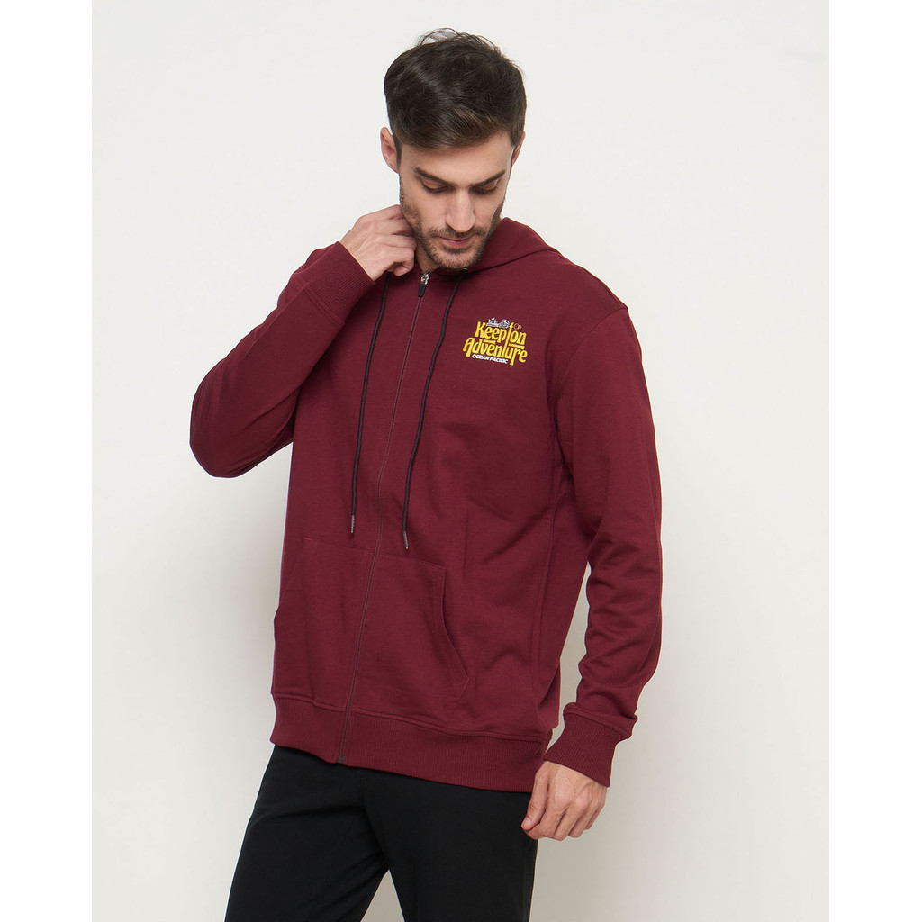 Ocean Pacific Men's Hoodie Jacket 03MJM00574 Maroon