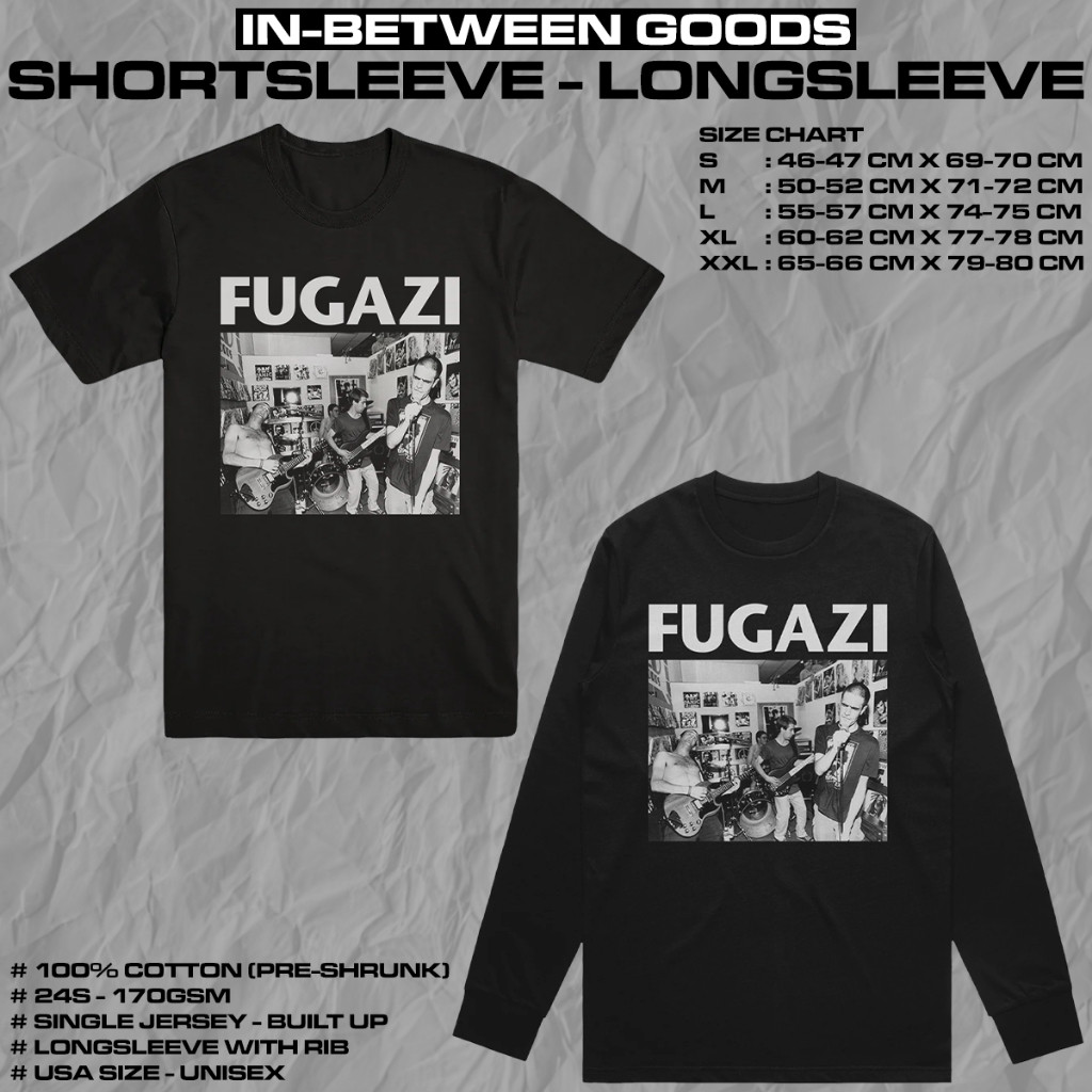 FUGAZI - PHOTO | T-SHIRT | LONGSLEEVE | BAND MERCH