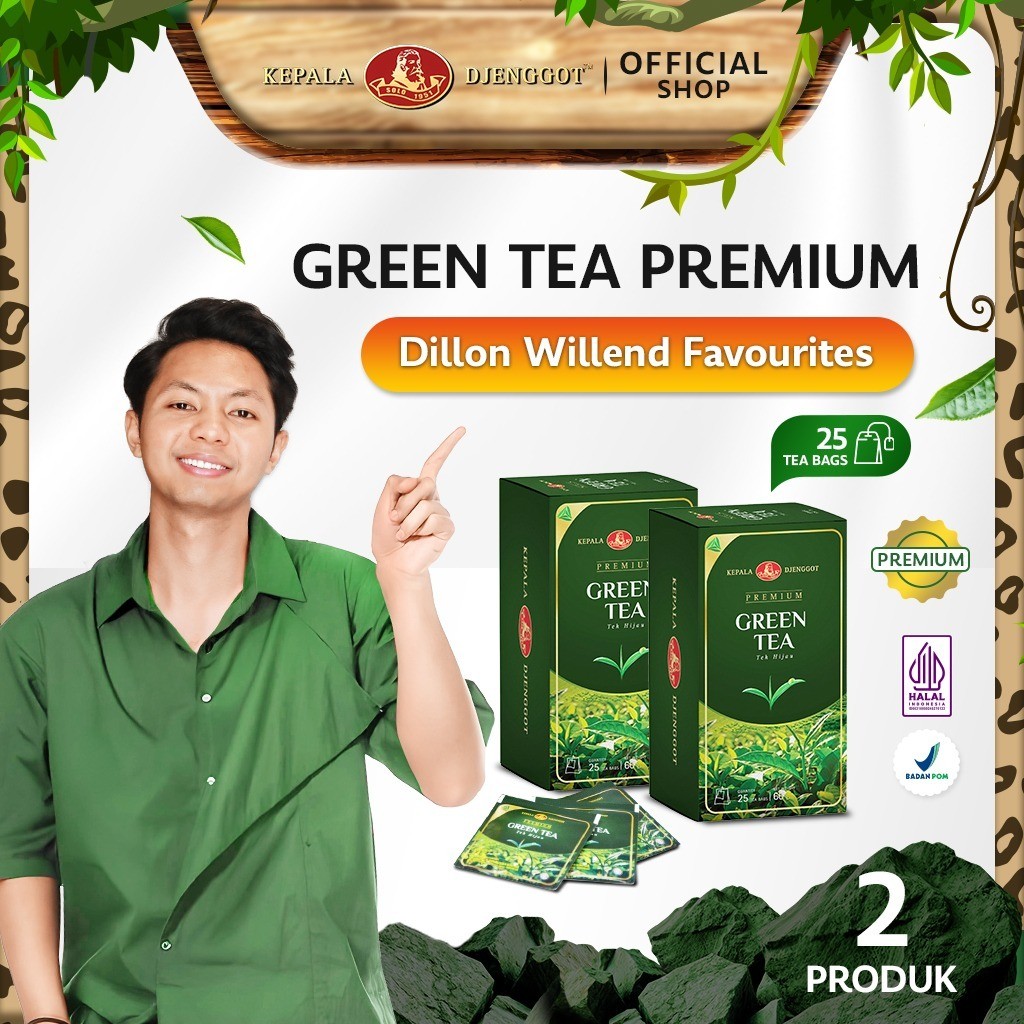 

Kepala Djenggot Green Tea Premium 50 gr x 2 pcs - Teh Hijau Premium