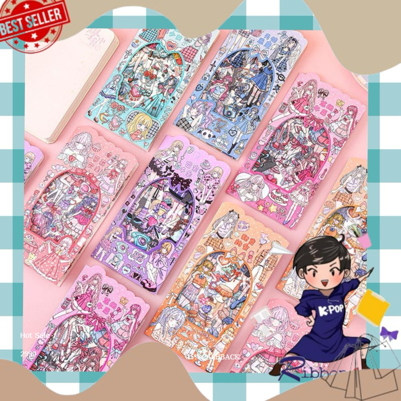 

NEW ARRIVALS (4 Lembar) Stiker PVC Anti Air Baby Doll RIBBON