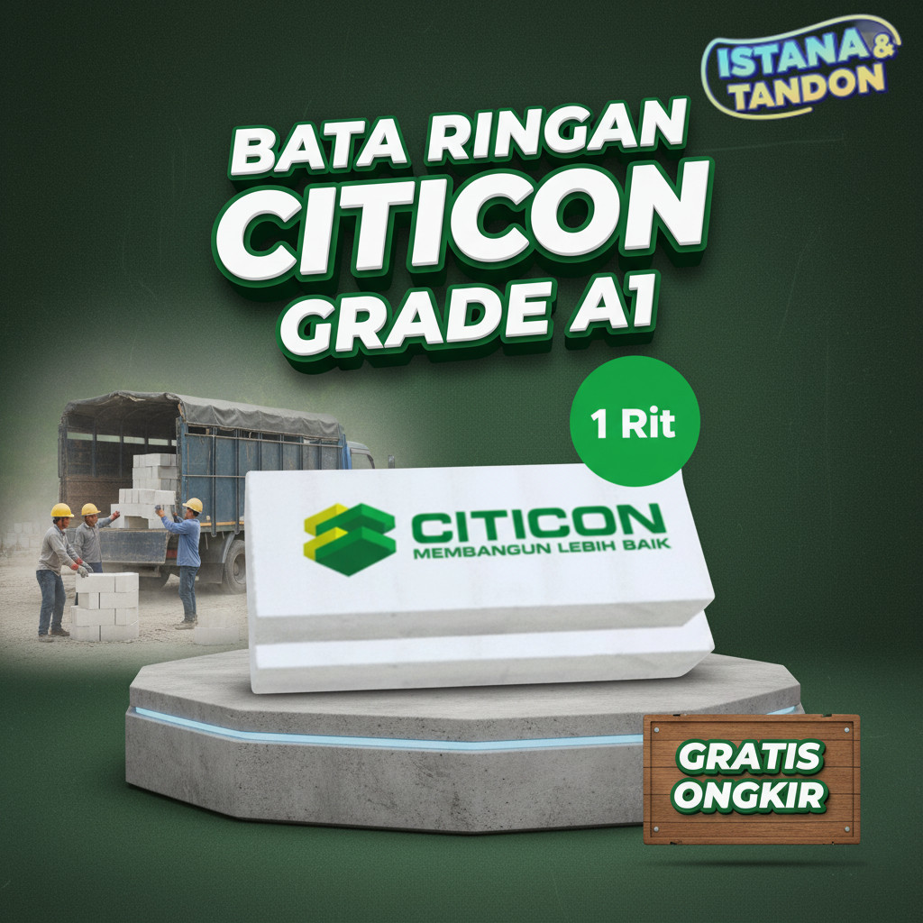 Bata ringan citicon - Hebel citicon - Bonus perekat 3 zak - Pengiriman Yogyakarta Kota