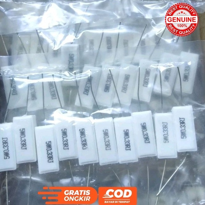 RESISTOR KAPUR 0.33OHM 5WATT  R 5 WATT 0.33 OHM