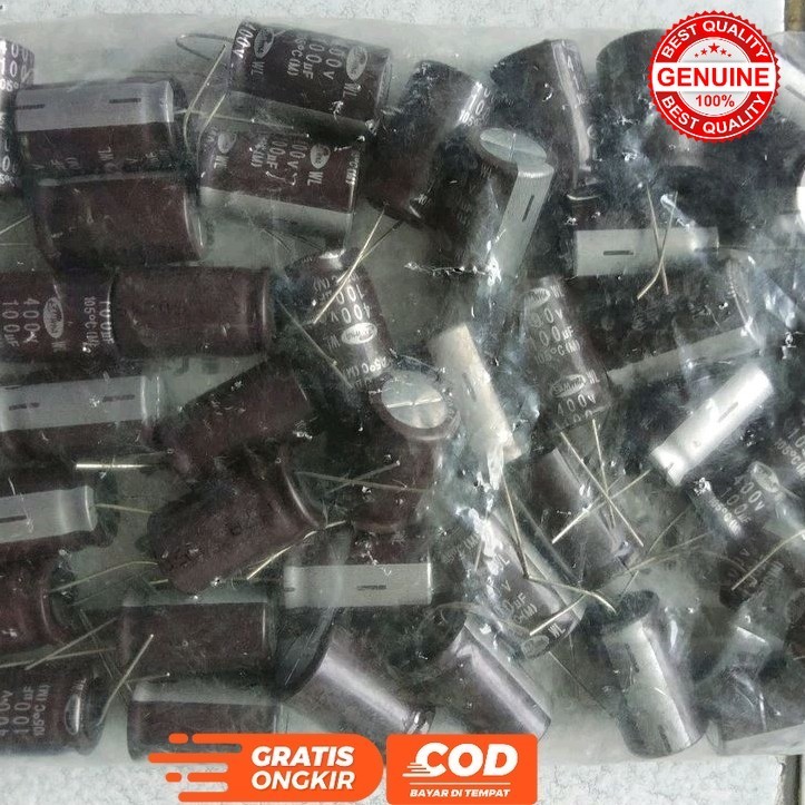 KAPASITOR ELCO ELKO 100UF 100 UF 400V 400 VOLT BODY BESAR