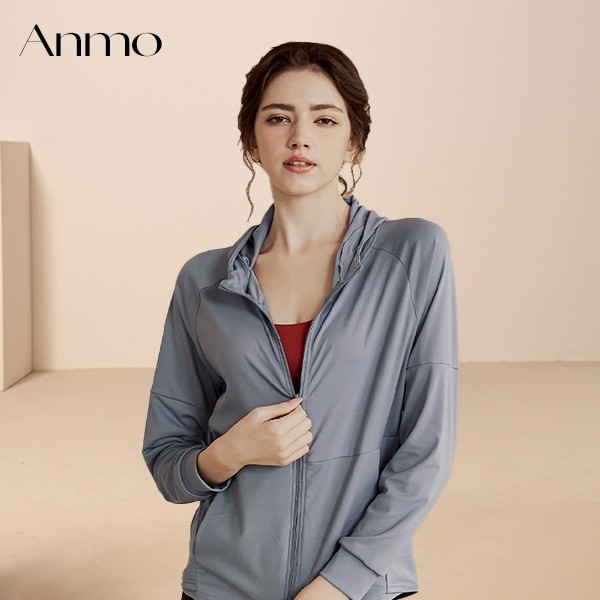 HAFERAMES  ANMO-Jaket olahraga Wanita Hoodie Olahraga Gym Fitness Yoga Sepedaan Sport Jaket Fitness
