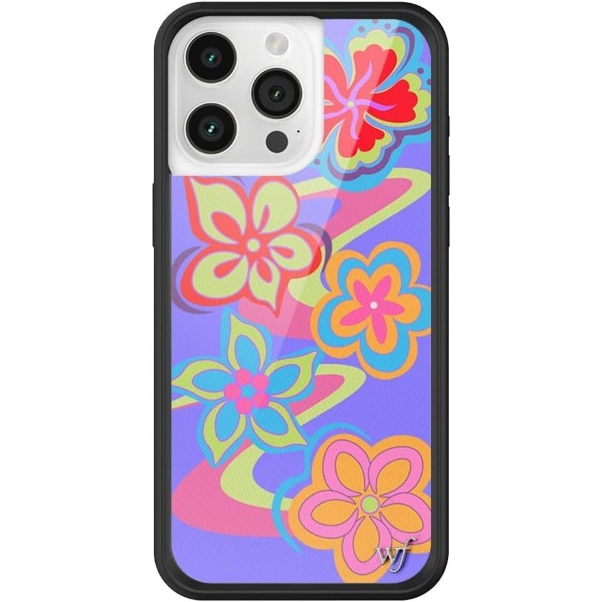JUJI Wildflower Cases Surf's Up Case For IPhone 11 12 13 14 15 16 15 Pro Max | Trendy Red Purple Flo
