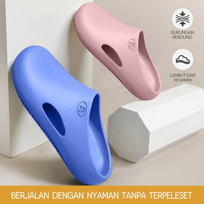 {Bebas biaya kirim} Traveling sandal EVA Sendal Sandal Pasangan Pria Wanita AP002 Nyaman Anti-Selip 