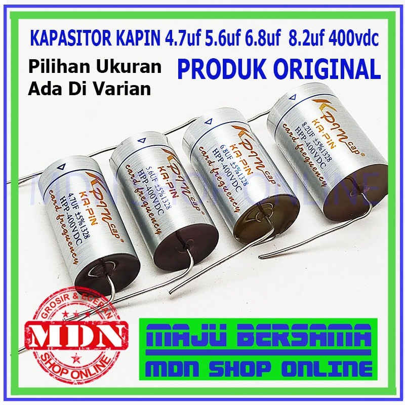 Kapasitor Nonpolar Ka Pin 4,7uf 5,6uf 6,8uf 8,2uf 400v Dc - Ka-pin