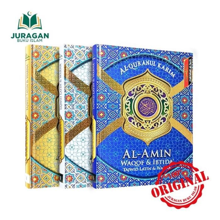 Al-Quran Waqof & Ibtida' Tajwid Latin & Warna Al Amin A4 Mushaf - Not Specified