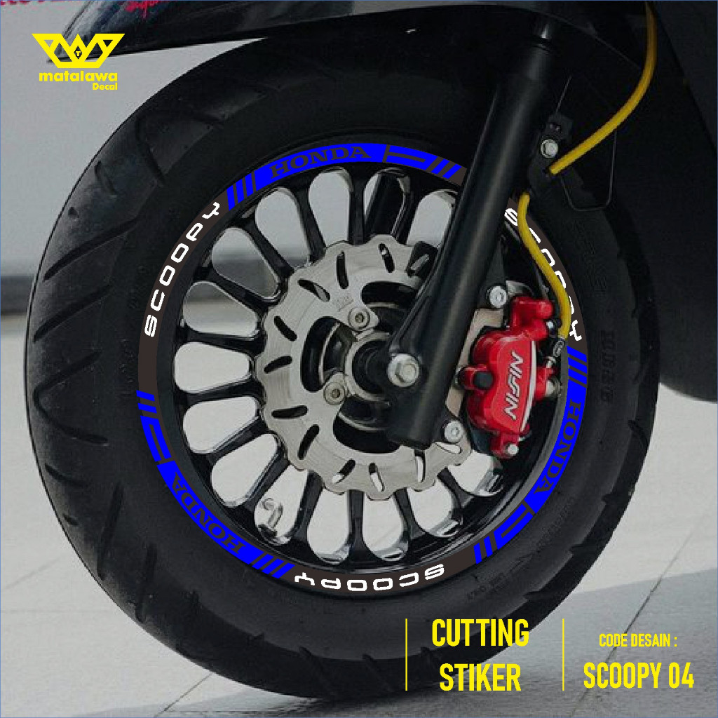 SCOOPY STIKER SCOPY Stiker Cutting Velg Motor Scoopy R12 2020 2021 2022 2023 Nyala 04 PREMIUM STIKER
