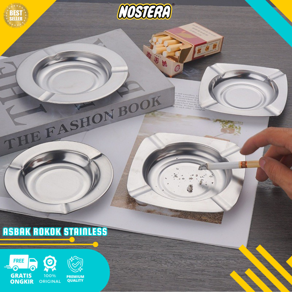 - Asbak Rokok Stainless Tempat Abu Rokok Kaleng 1109A
