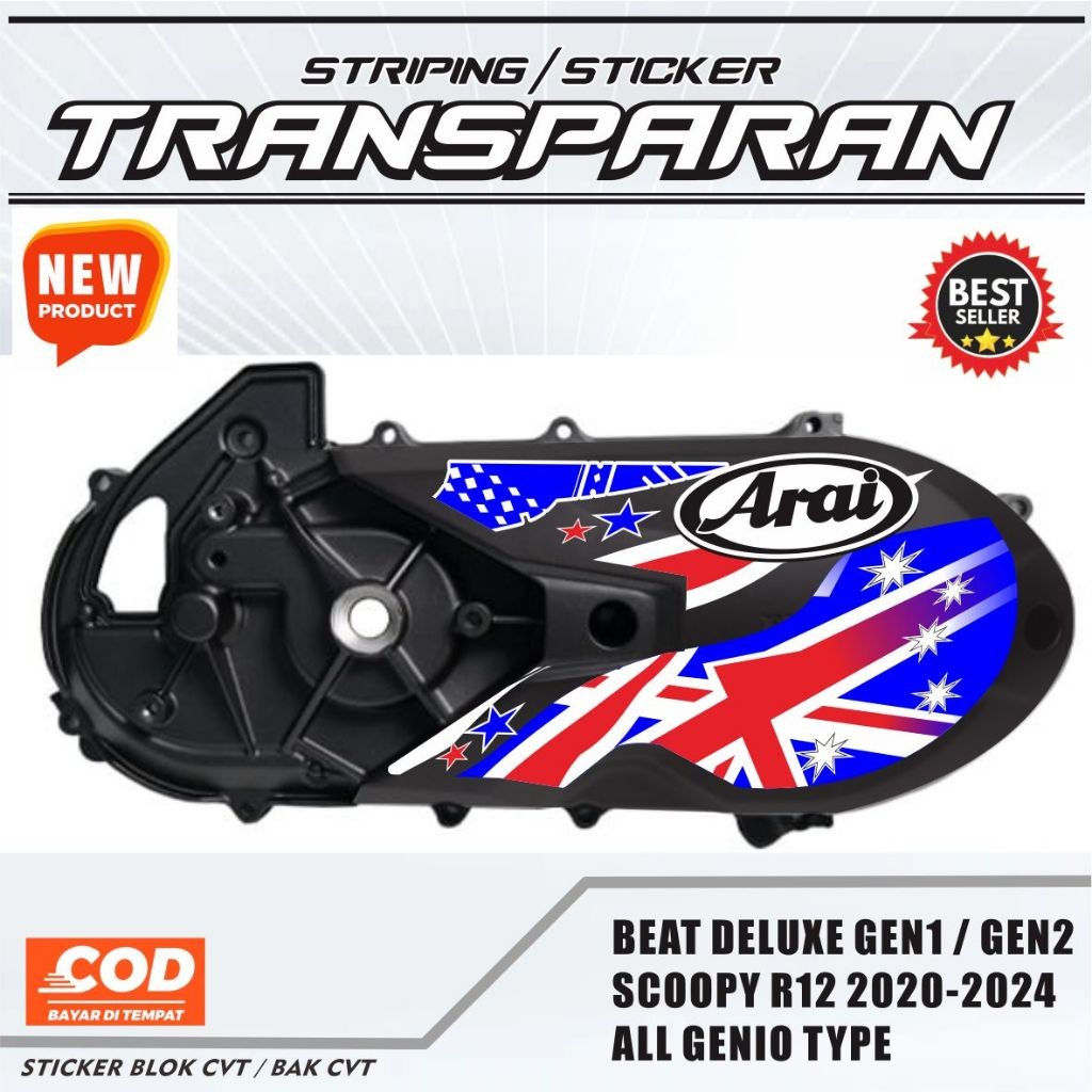 VARIASI CVT / STIKER BAK CVT SCOOPY STIKER ALL BAK GENIO VARIASI CVT BEAT DELUXE