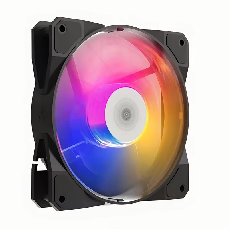 LDPCSJ RGB LED 120mm 12V 4Pin Silent Cooling Fan for PC Case Water Cooling Gaming with Rainbow Light