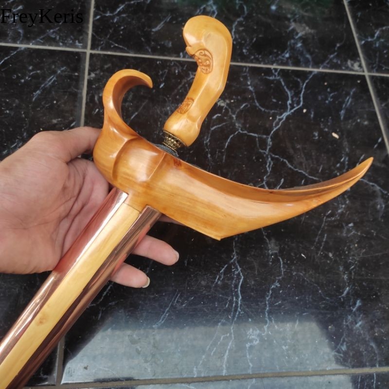 Set Warangka Keris Model Ladrang Solo Kayu Cendana Pendok Tembaga Garap Alusan FR9