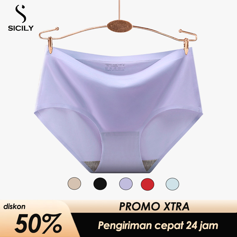 Celana Dalam Seamless Wanita Es Sutra Fashion CD Seamless Cewek 810