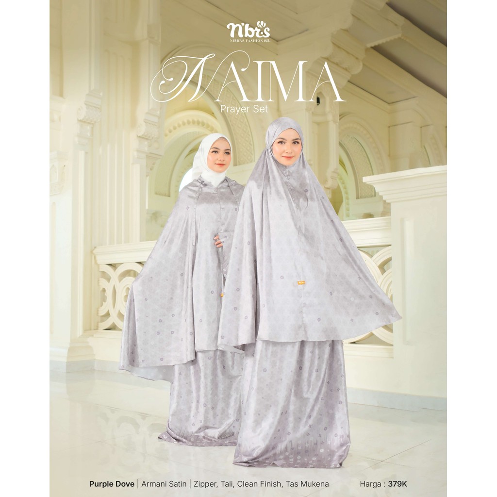 Mukena Dewasa Naima Prayer Set 2025 Terbaru Simpel Ori Nibras