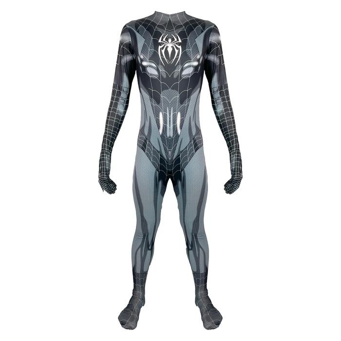 New Arrival Lingerie Babydoll Cosplay Super Hero Spiderman Wanita Ketat Sexy SPD - Hitam abu, L