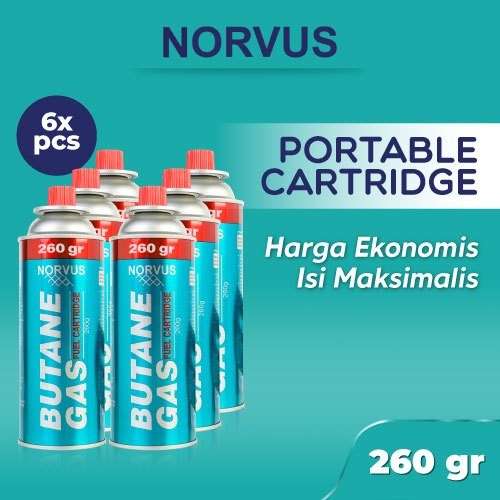 CHEFMOOD Portabel Gas bundling 6 pcs 260g - NORVUS Butane Gas