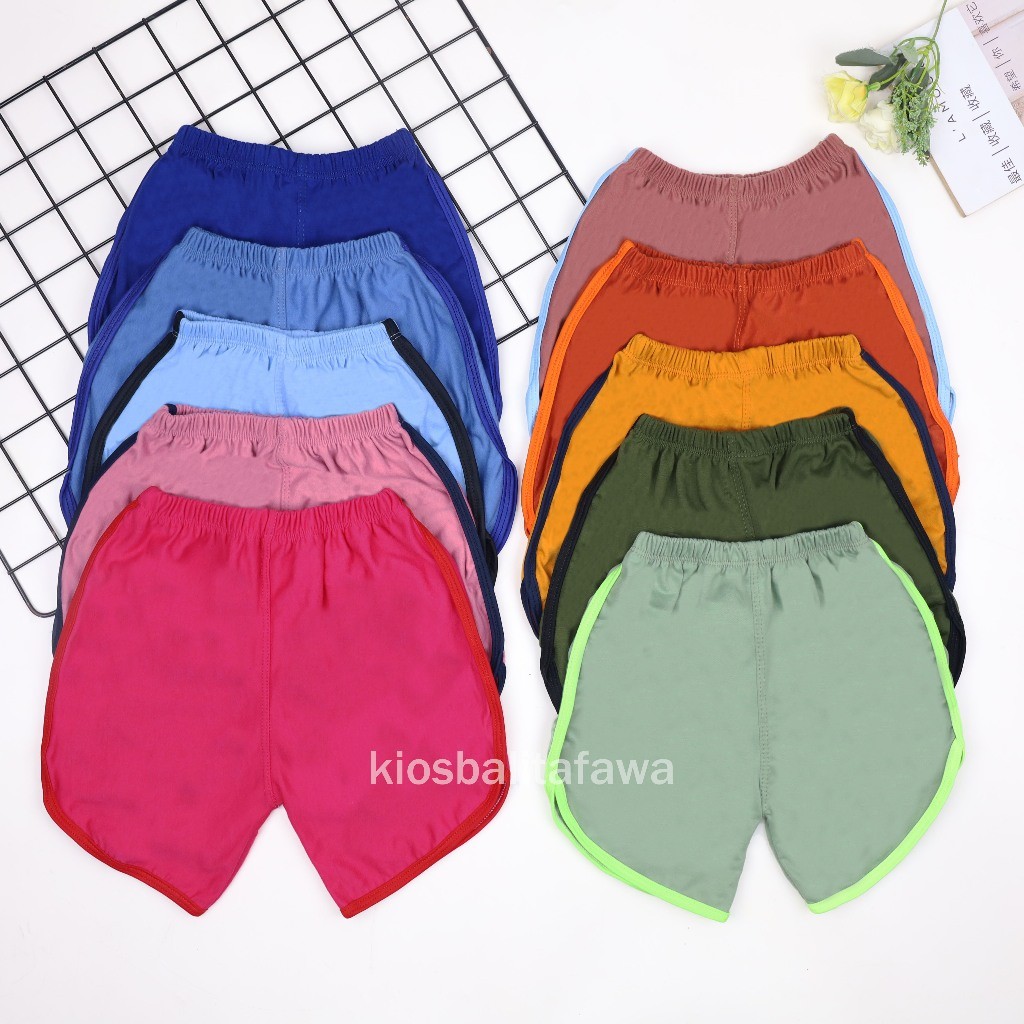 List Short Pants Anak Perempuan uk TK - SD / Celana Dalaman Pendek Bawahan Pendek Polos Anak TK SD S