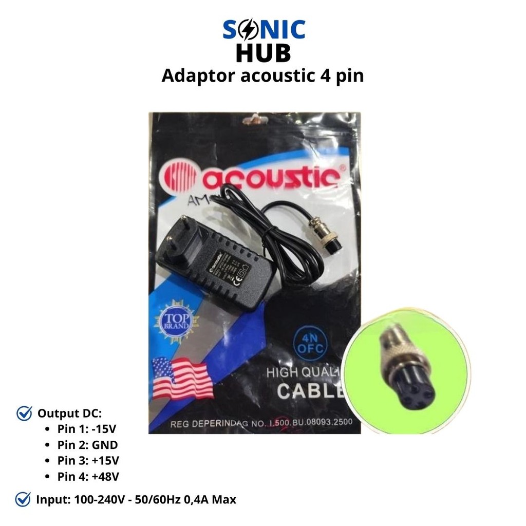 Adaptor acoustic 4 pin