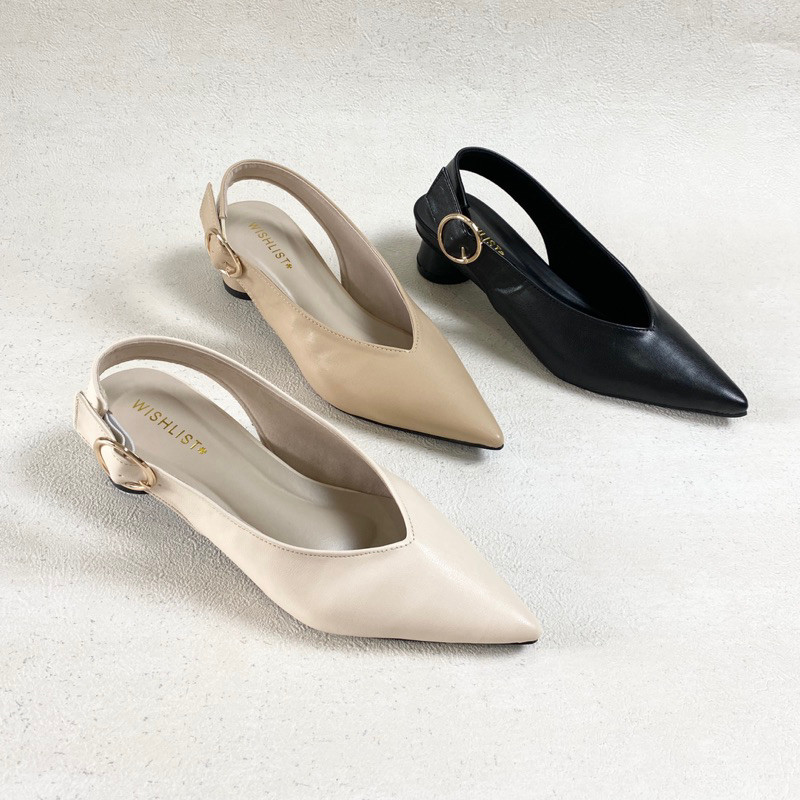 SST -  Sepatu Heels Wanita 3cm Kulit Sintetis Anti-Slip