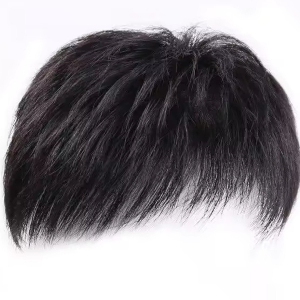 Toupee Pria Hairclip Pria Wig Pria Rambut Palsu Pria Botak Rambut Sintetis