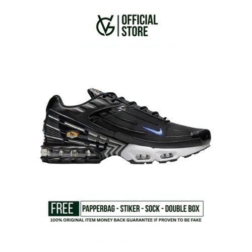 Sepatu Nike Airmax Plus 3 Royal Silver 100% Original BNIB Sneakers Unisex