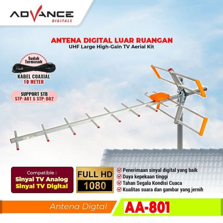 Antena Digital Advance AA-801 Outdoor UHF Analog Digital / Antena Outdoor Advance  AA801