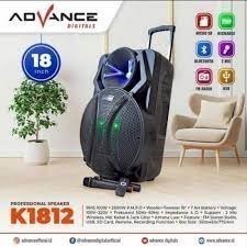 Speaker Meeting / Speaker Besar untuk Acara / Speaker Advance K 1812 / Speaker Karaoke + 2 MIC WIREL