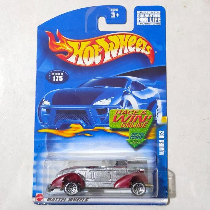 Hotwheels Hot Wheels Auburn 852 silver merah 2002 base besi