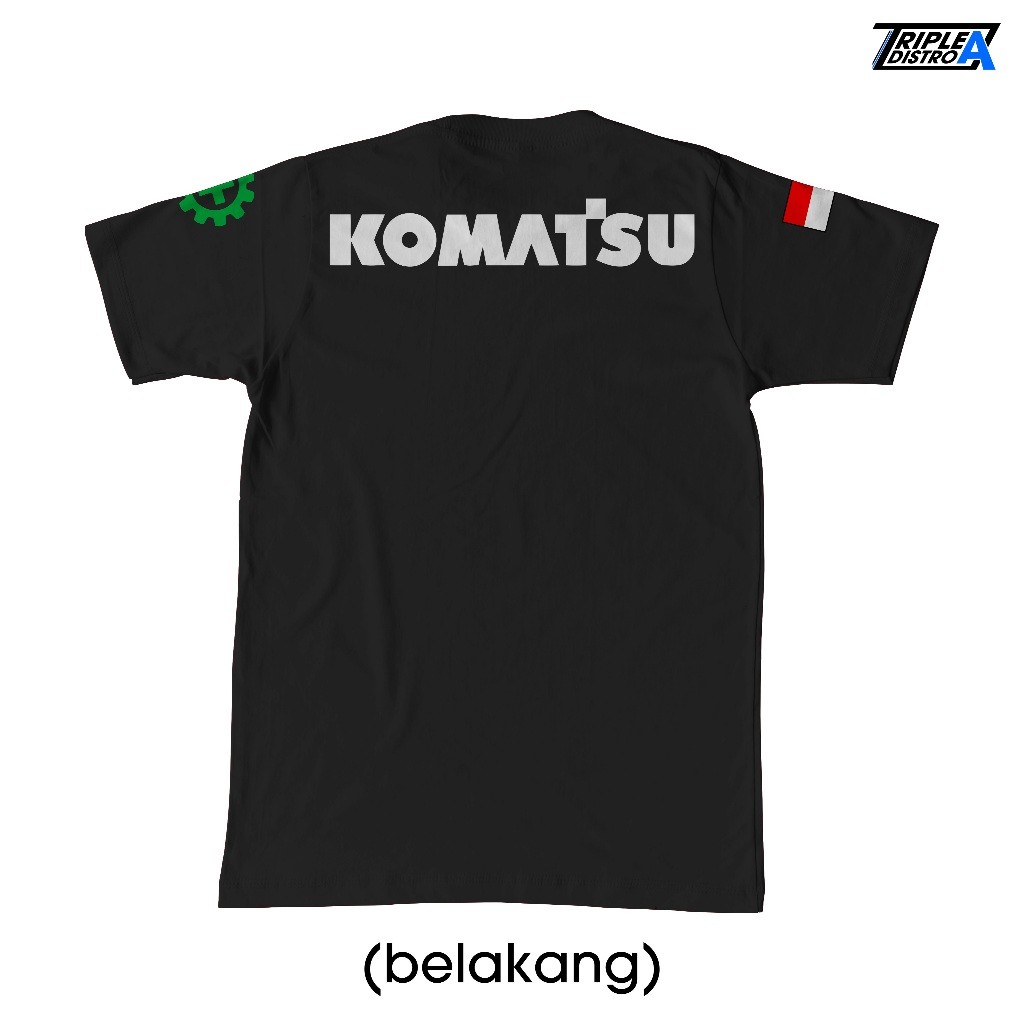 Kaos Tambang Alat Berat logo Komatsu Distro