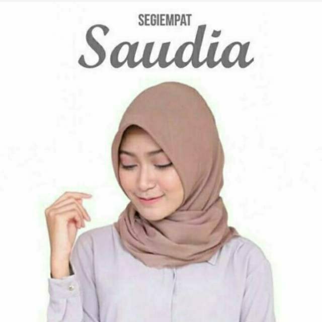 HC- SAUDIA RAWIS SEGIEMPAT EXCLUSIVE POLOS/ HIJAB SQUARE SAUDIA ANSANIA