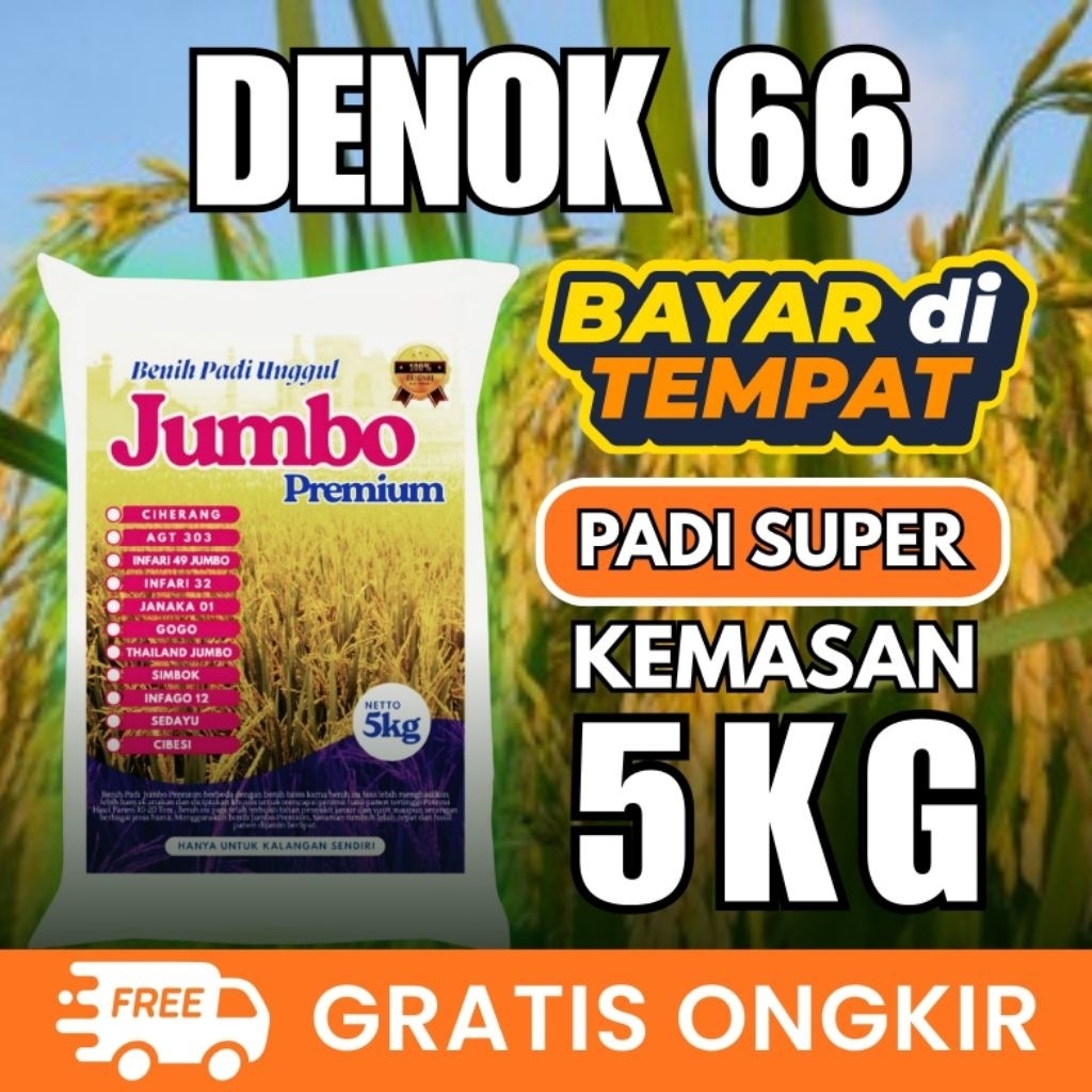 [ AGEN BENIH PADI ] Bibit Benih Padi Unggul Si Denok 66 Denuk Sidenuk Kemasan 5kg
