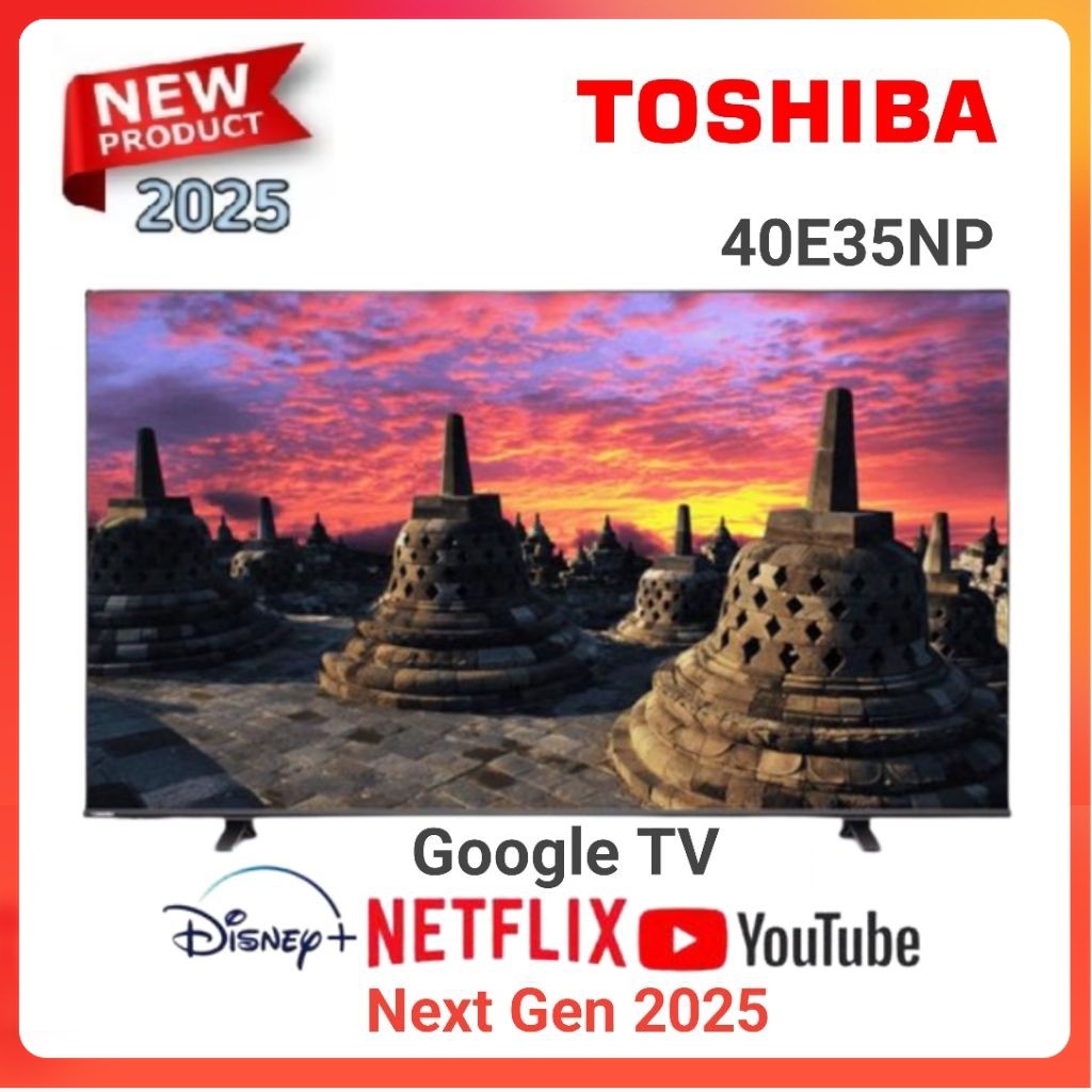 GOOGLE TV 40 INCH TOSHIBA 40E35NP smart tv 40" Digital Toshiba 40E35 NP Original Garansi Resmi TOSHI