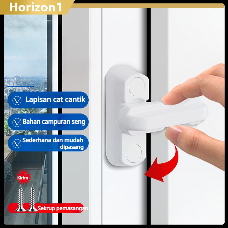 Kunci Jendela T-Type untuk Pintu dan Jendela - Pengunci Aluminium dan UPVC dengan Pengait T untuk Je