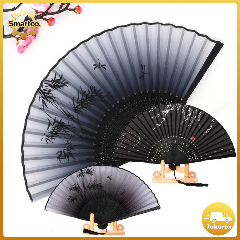 Buah Kipas Stok Lokal Lipat Kipas Lipat China Besar Kipas China Tradisional Kipas Tangan Jepang Stok